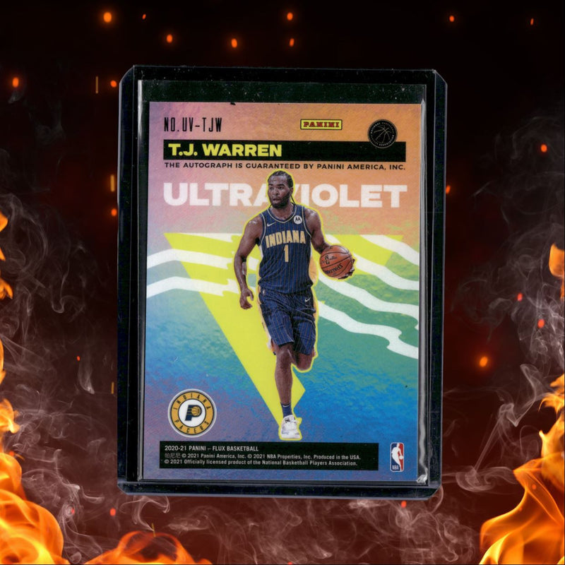 2020-21 Panini Flux T.J. Warren Ultraviolet Auto