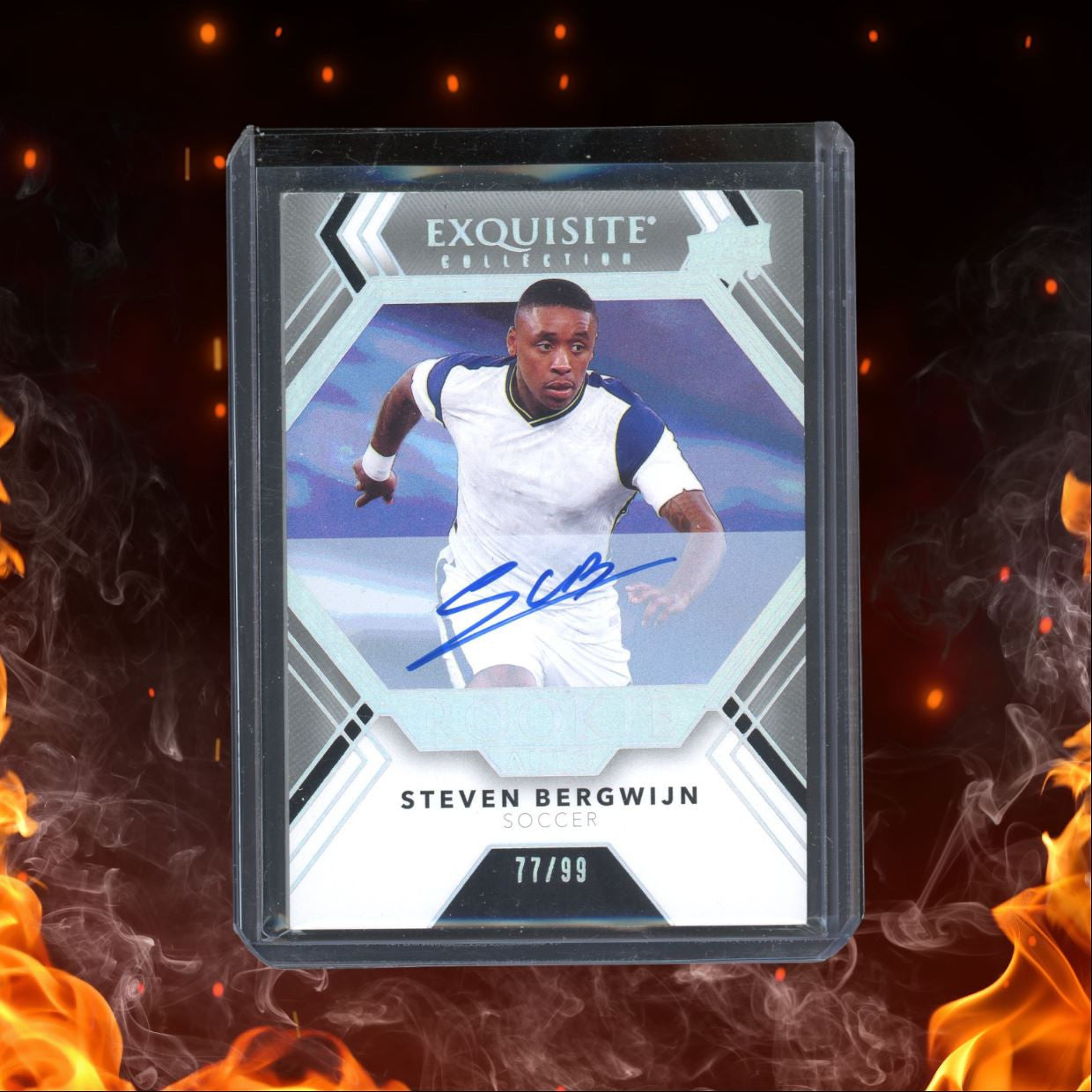 2022 Upper Deck Exquisite Steven Bergwijn Rookie Auto 77/99 #RA-SB