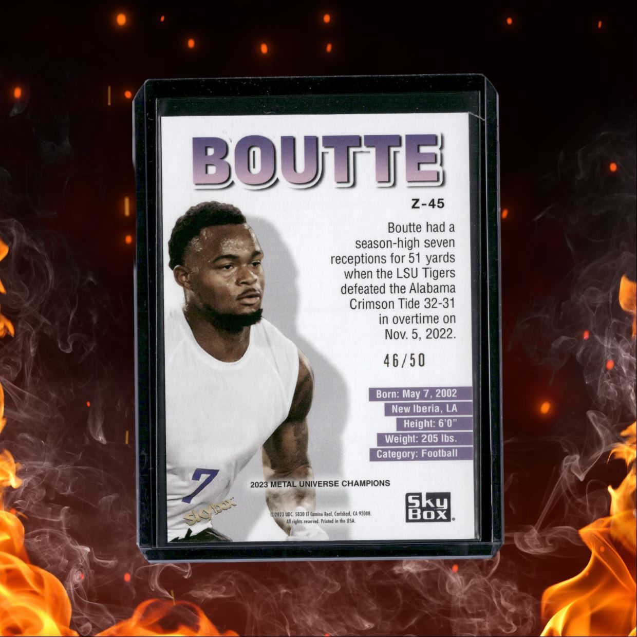 2023 Skybox Metal Universe Champions Kayshon Boutte Diamond 46/50 #Z-45