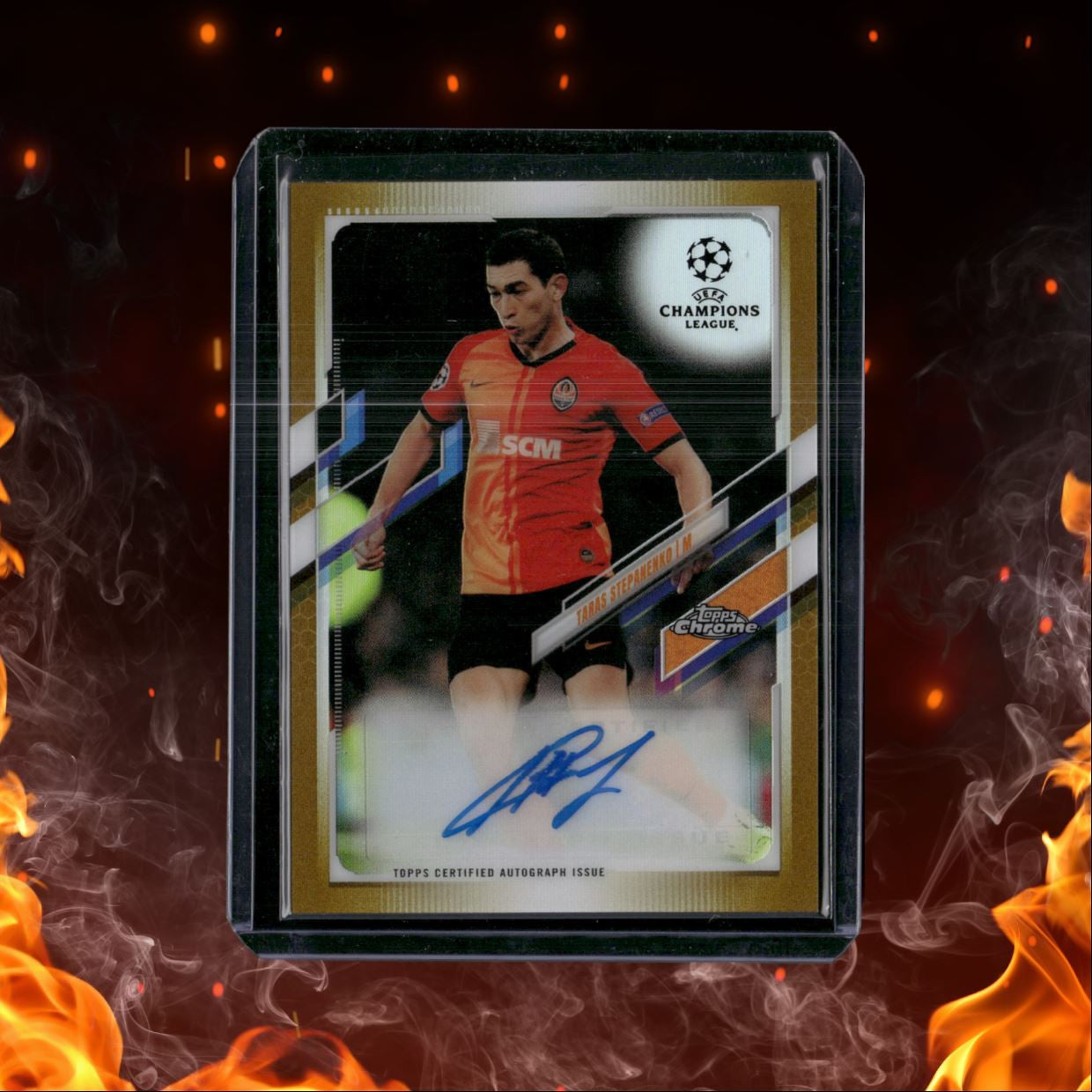 2021 Topps Chrome UEFA Taras Stepanenko Gold Auto 17/50 #CA-TS