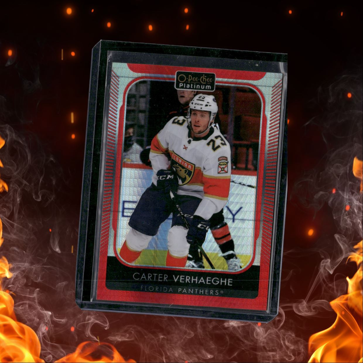2021-22 O-Pee-Chee Platinum Red Prism Carter Verhaeghe 103/199 #94