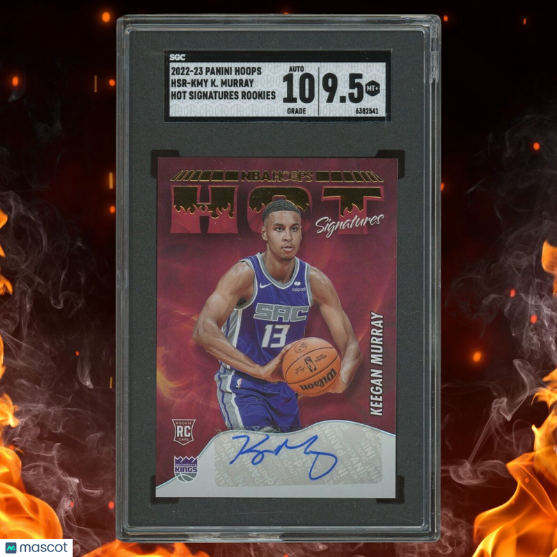 2022-23 panini hoops keegan murray rookie auto hot signatures sgc 9.5 | 10