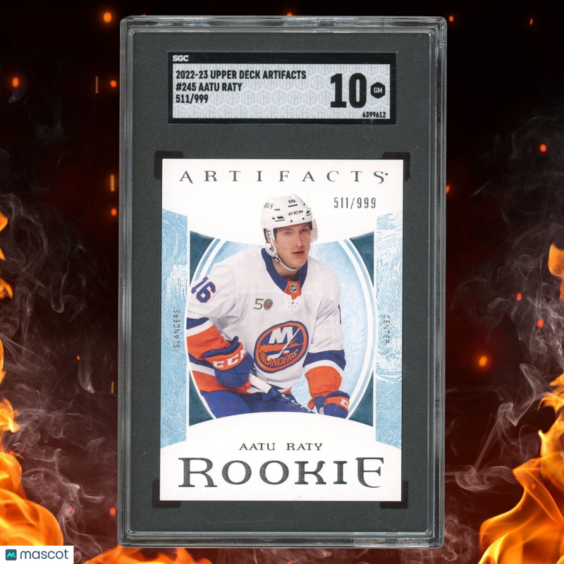 2022-23 upper deck artifacts aatu raty rookie /999 sgc 10