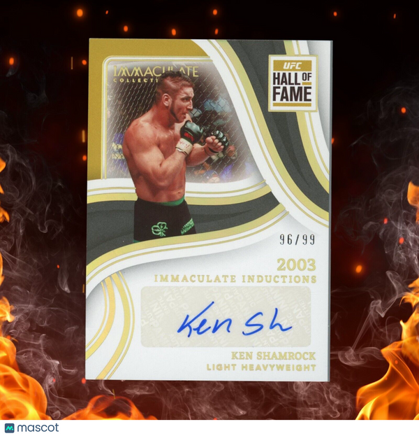 2023 Panini Immaculate KEN SHAMROCK Auto /99 UFC Hall of Fame 2003 Inductions