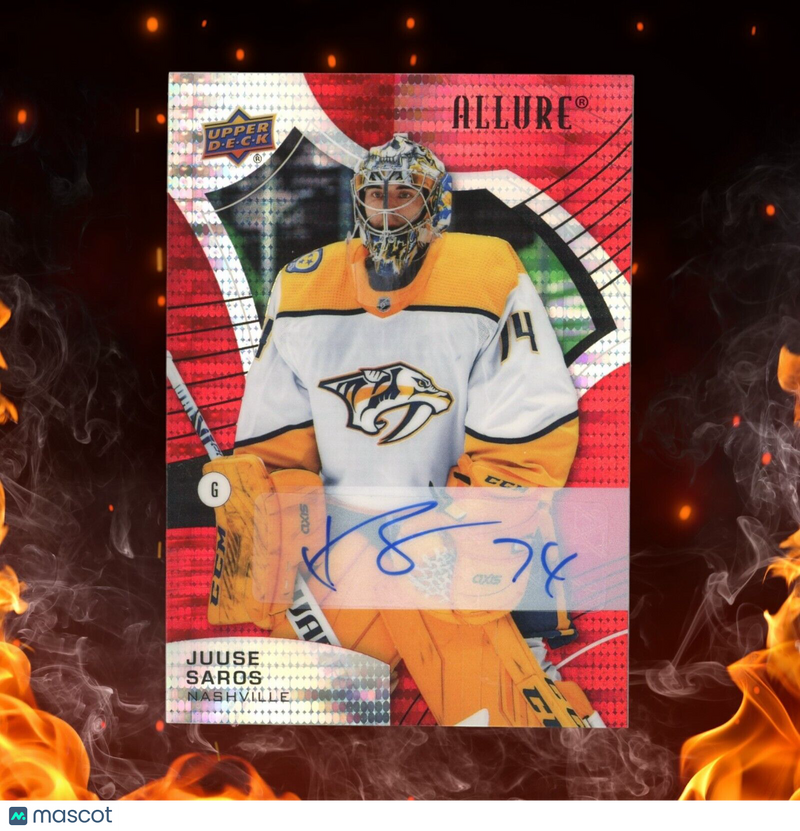 2021-22 Upper Deck Allure JUUSE SAROS Red Rainbow Auto