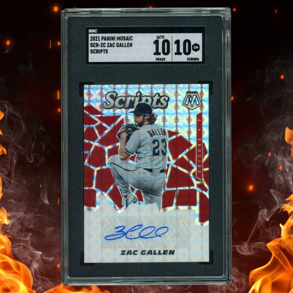 2021 Panini Mosaic Zac Gallen Scripts Auto Sgc 10 | 10 #scr-zc