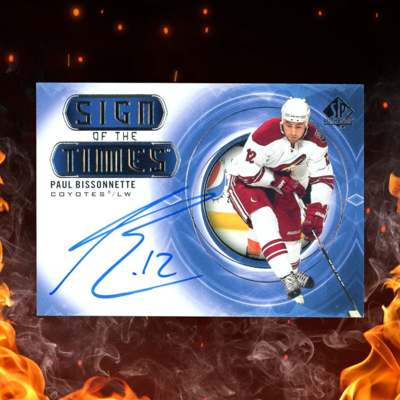 2020-21 Ud Sp Authentic Paul Bisonnette Sign Of The Times Auto