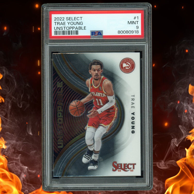 2022 Panini Select Trae Young Unstoppable Psa 9