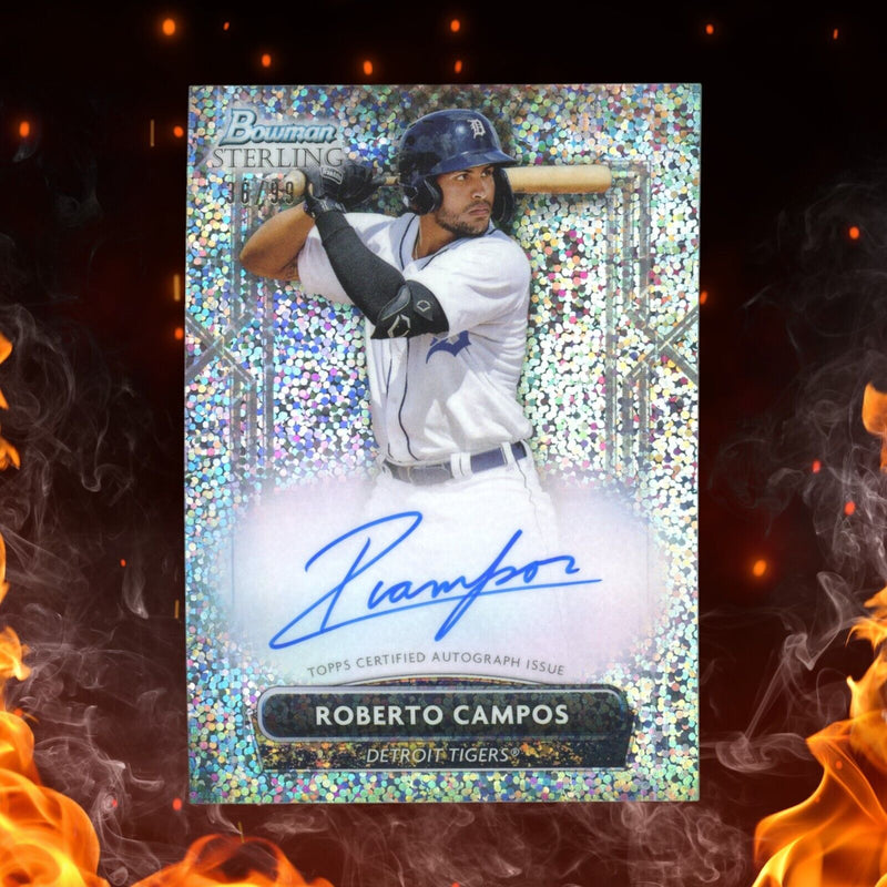 2022 bowman sterling baseball roberto campos auto /99 speckle refractor