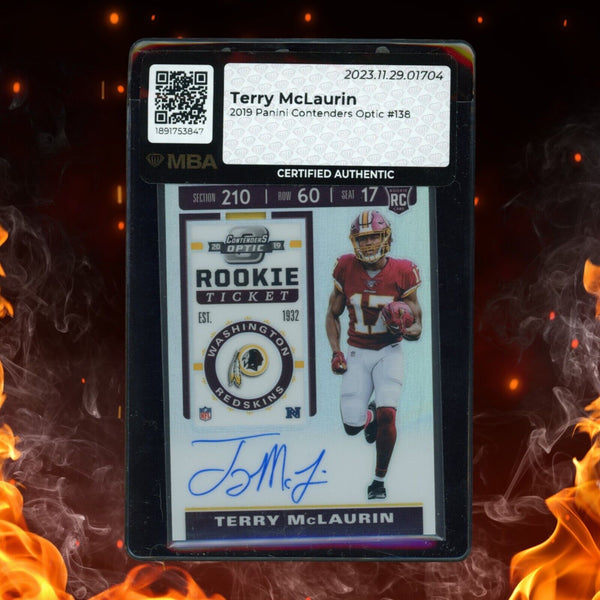 2019 Panini Contenders Optic Terry Mclaurin Rookie Ticket Auto #138 Authentic