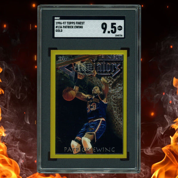 1996-97 Topps Finest Patrick Ewing Gold Parallel Sgc 9.5 #136