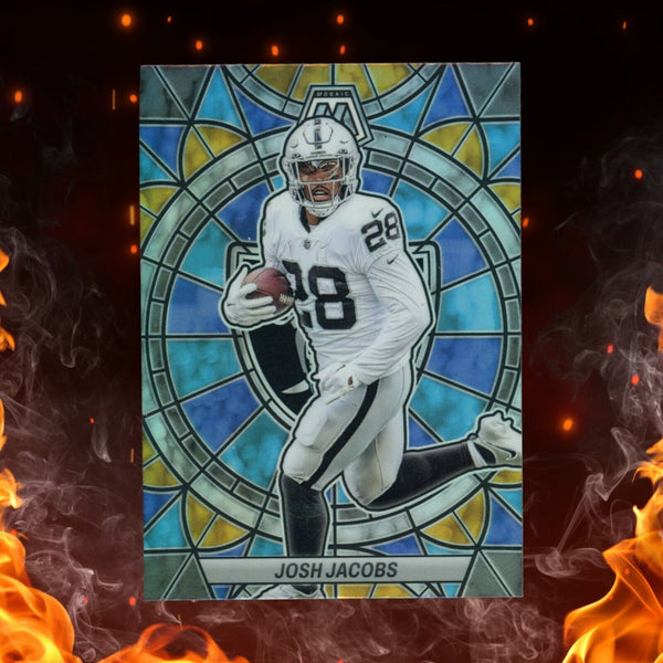 2023 Panini Mosaic Josh Jacobs Stained Glass Ssp #sg-12