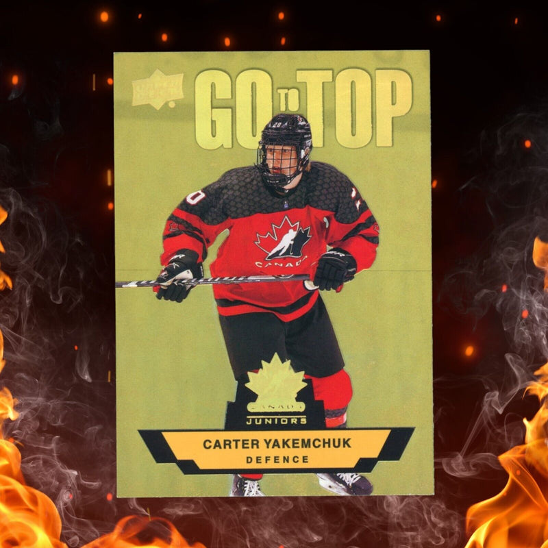 2023 Ud Team Canada Juniors Carter Yakenchuk Go To The Top Gold