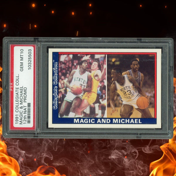 1991 Collegiate Collection Michael Jordan Magic Johnson 12th National Psa 10