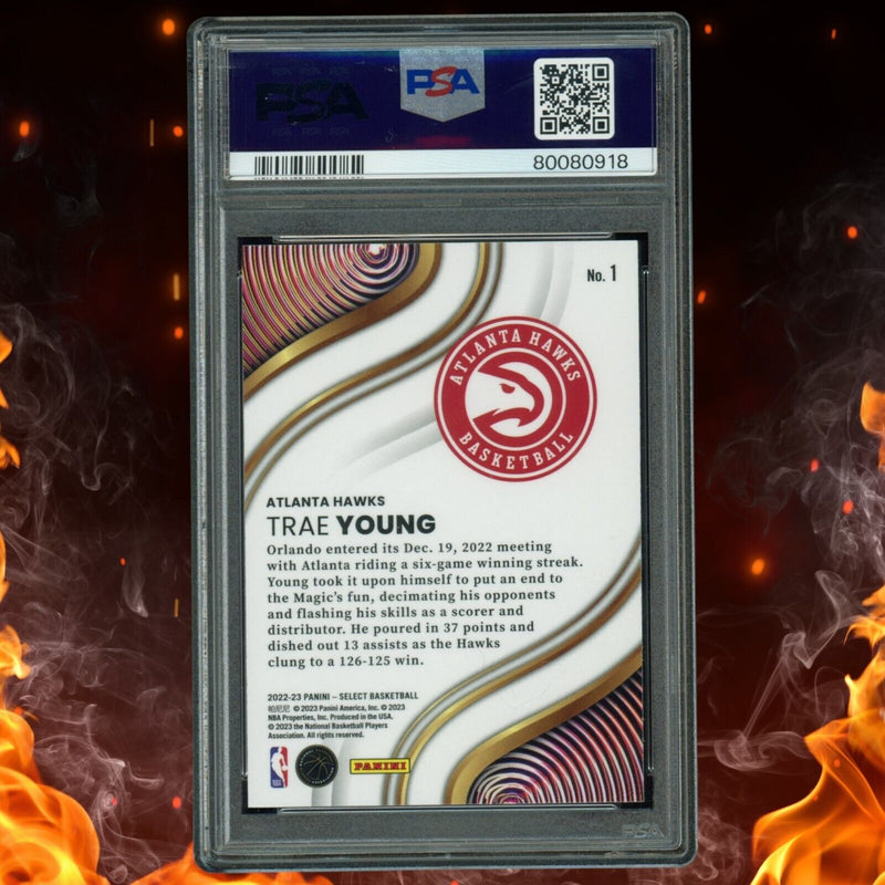 2022 Panini Select Trae Young Unstoppable Psa 9