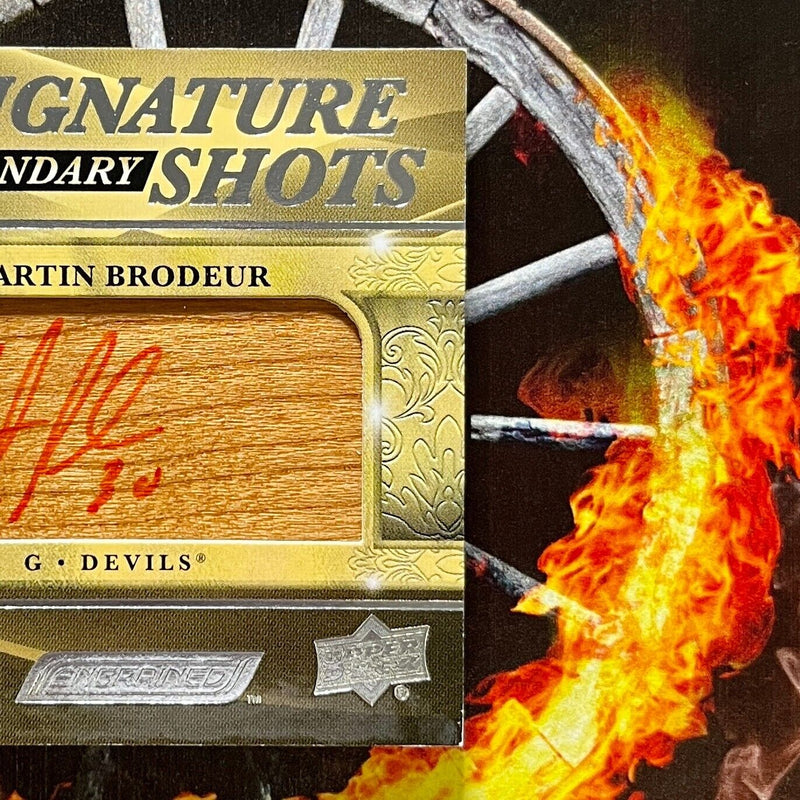 2019-20 Ud Engrained Martin Brodeur Signature Shots Stick Patch Auto 10/10